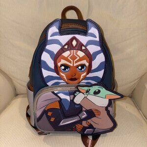 Loungefly Star Wars The Mandalorian Ahsoka & Grogu Precious Cargo Mini Backpack
